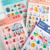ミッフィー ぽてジェムシール miffy 立体シール 3Dシール グッズ ディックブルーナ 国産 ギフト プレゼン…