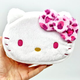 ハローキティ ポーチ ヒョウ サンリオ ヒョウ柄キティ 平成レトロ 女の子 グッズ メイクポーチ 大人 かわいい 高校生 小学生 低学年 高学年 中学生 女子 子ども 小物入れ ギフト 誕生日 プレゼント ギフト 誕生日 プレゼント コスメポーチ キティちゃん