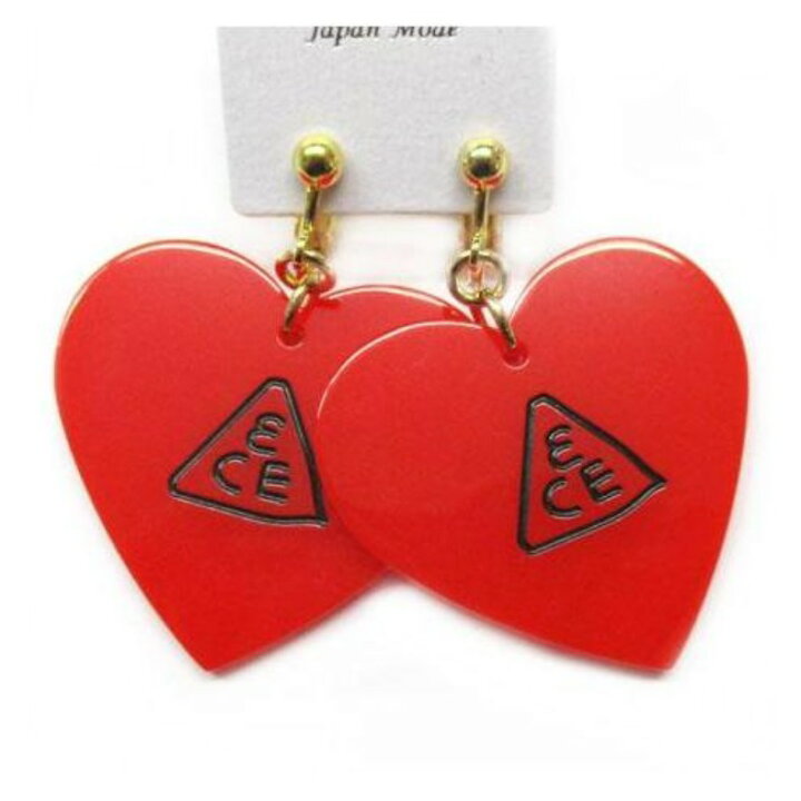 楽天市場 ラッピング無料 イヤリング コスメハートイヤリング 可愛い 小学生 中学生 ハート 韓国 オルチャン お目立ち アクセサリー 赤 ピンク クロ 流行 ノンホール かわいい 人気 定番 シンプル 誕生日 プレゼント プチギフト 子共 子ども用 誕生日プレゼント