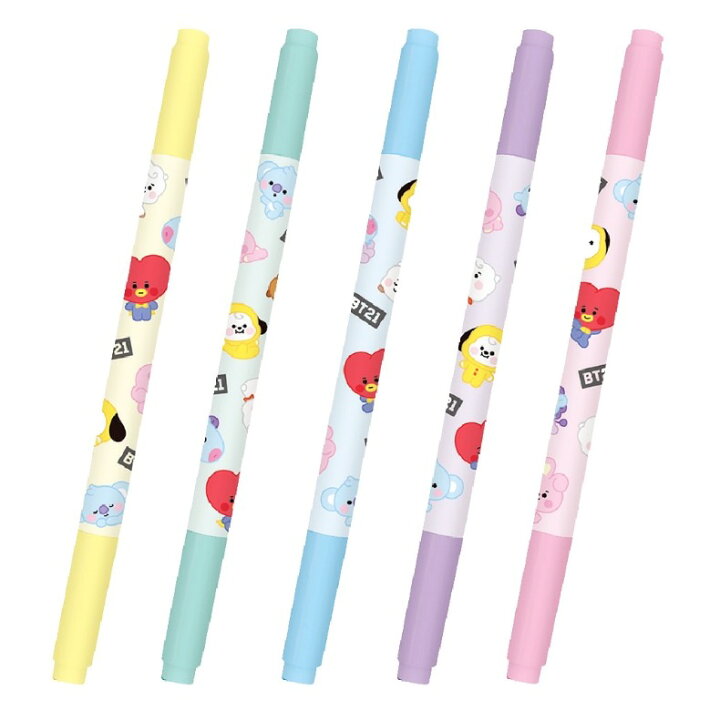 楽天市場 Bt21 カラーペン かわいい 女の子 蛍光ツインペン ５色セット おしゃれ 可愛い Bt21 Bts ペンセット 高校生 文房具 文具 かわいい文房具 人気 筆記具 女子 子供 こども 小学生 低学年 高学年 中学生 ギフト 誕生日 プレゼント 贈り物 お返し 子供会 お誕生日会