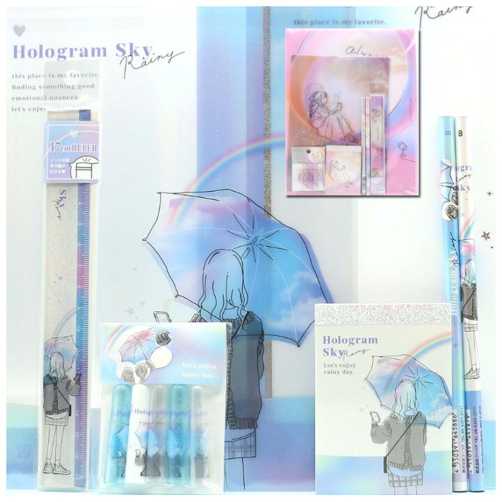 楽天市場 文房具セット 小学生 女の子 ホログラムスカイ 文具セット かわいい おしゃれ 誕生日 プレゼント ガール 子供 低学年 高学年 こども 女子 可愛い 鉛筆 2b B 定規 ミニメモ 消しゴム 文房具 文具 かわいい文房具 ギフト お誕生日 子供会 景品 贈り物 記念品 お返し