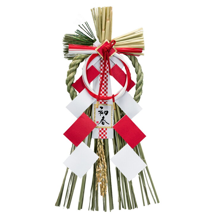 楽天市場 越後玄関飾り 紅白市松初春 縁起物 正月飾り 玄関 正月 迎春 謹賀新年 新年 しめ縄 リース おしゃれ モダンリース 自宅用 マンション 室内 ドア しめ飾り しめ縄 玄関飾り お飾り 飾り フック付き 跡が残らない 日本製 国産 シンプル 食器とキッチン用品のmotte