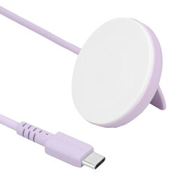 【販売終了】 MOTTERU (モッテル)Qi2対応 マグネット式ワイヤレス充電器 スタンド付きiPhone Air 17 17Pro 16 15 Pixel10 Pixelsnap 対応 USB-C シリコンケーブル 1.5m シリコンケーブルバンド付 2年保証 (MOT-QI15W02-EC) 宅C