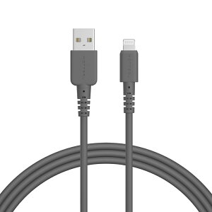 MOTTERU (���b�e��) iPhone�[�d ���Ȃ₩�ŗ��܂Ȃ� �V���R���P�[�u�� USB2.0 USB-A to Lightning �[�d Apple MFi�F�ؕi �P�[�u���o���h �t�� iPhone/iPad/AirPods/AirPods Pro 2�N�ۏ� 1m 2m (MOT-SCBALG) �l�R�|�X