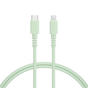 MOTTERU (���b�e��) ���Ȃ₩�ŗ��܂Ȃ� �V���R���P�[�u�� USB2.0 USB-C to Lightning �[�d Apple MFi�F�ؕi PD�ő�60W �P�[�u���o���h�t�� iPhone/iPad/AirPods/AirPods Pro 2�N�ۏ� 1m 2m (MOT-SCBCLG) �l�R�|�X