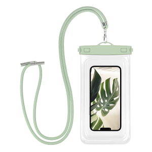 MOTTERU(モッテル) 防水ケース 大きめサイズ ベーシック 防水防塵 IP68 ケースにいれたまま操作 写真撮影 通話 顔認証 首かけストラップ付 全2色 (MOT-WPC01) 宅C