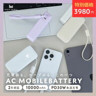 【モニターセール！3980円】MOTTERU (モッテル) コンセント USB-Cケーブル 30cm 一体型 モバイルバッテリ…