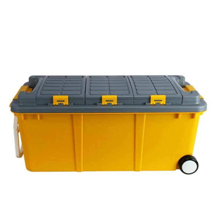 楽天市場 送料無料 キャスター付き収納ボックス コンテナボックス 取っ手付き 大容量 75l ドリンク 飲み物 洗車道具入れ 大型商品 多目的 多用途 アウトドア キャンプ コロコロ 便利 収納たくさん 収納 道具入れ 持ち運び楽々 Motto Motto