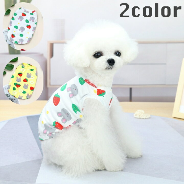楽天市場 送料無料 ペットウェア ドッグウェア タンクトップ 犬用 猫用 洋服 ウサギ 苺 花 フラワー イラスト プリント おしゃれ かわいい お散歩 公園 お出かけ 普段使い ペット服 犬の服 Motto Motto 楽天市場 送料無料 ペットウェア ドッグウェア タンクトップ 犬用 猫用 洋服 ウサギ 苺 花 フラワー イラスト プリント おしゃれ かわいい お散歩 公園 お出かけ 普段使い ペット服 犬の服 Motto Motto