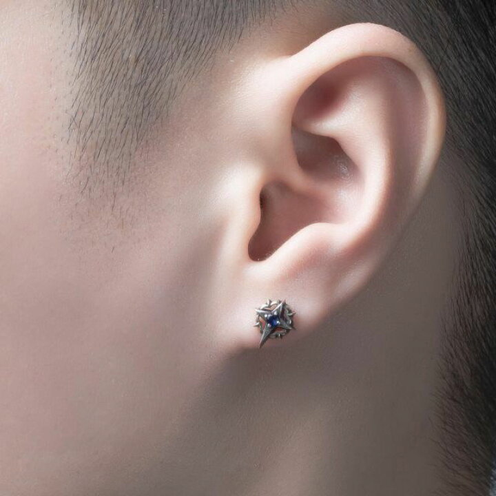楽天市場 送料無料 ピアス スタッドピアス 片耳用 1個売り 耳飾り メンズ 男性 レディース 女性 ユニセックス アクセサリー ラインストーン 星 スター きらきら レトロ かっこいい カジュアル ギフト プレゼント 贈り物 単色 ファッション小物 お出かけ 白 Motto Motto