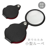 送料無料 ルーペ 折りたたみ 小型 コンパクト 携帯 持ち運び スライド式 ケース付き 倍率8倍 拡大鏡 虫眼…