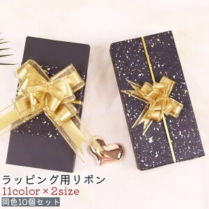 送料無料 ラッピング用リボン ギフトリボン 10個セット 赤 青 ピンク 茶色 単色 おしゃれ かわいい 可愛い シンプル プレゼント ギフト 誕生日 結婚式 クリスマス パーティー 装飾 飾り