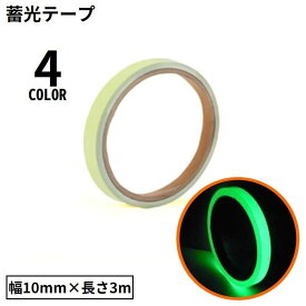 送料無料 蓄光テープ 夜光テープ 幅1cm 発光 目印 防水 防災 安全対策 事故防止 光る 出口標識 非常口 スイッチ 手すり 階段 壁