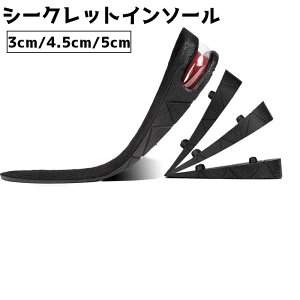 送料無料 シークレットインソール インソール 中敷き 一層 二層 レディース 女性 メンズ 男性 靴 靴用品 高さ調節 サイズ調節 衝撃吸収 底上げ シンプル