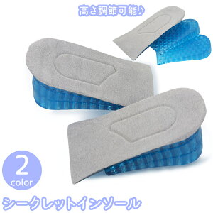 送料無料 シークレットインソール ハーフインソール 男女兼用 かかと 踵 身長アップ 3段階 調節可能 厚底 上げ底 自然 バレにくい レディース メンズ ユニセックス