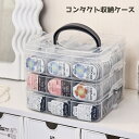 送料無料 コンタクト収納ケース 小物入れ 蓋付き 持ち手付き コンタクトレンズ カラコン ワンデー 収納 保管 透明 ク…
