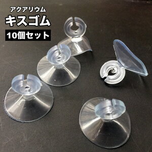 送料無料 キスゴム 10個セット フック付き吸盤 エアーポンプ用 アクアリウム用品 エアレーション 水槽 チューブ固定 エアーチューブ 配管固定 ヒーター コード