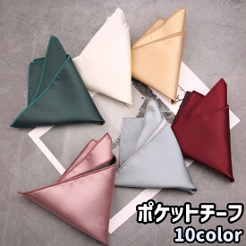 送料無料 ポケットチーフ チーフ メンズ 男性 紳士 ファッション小物 シンプル フォーマル 結婚式 ウェディング パーティー ビジネス プレゼント ギフト スーツ カラバリ豊富