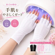 送料無料 ネイル用UVカット手袋 UVカットグローブ ハンドケア用品 指先なし ネイルグローブ 紫外線対策 …