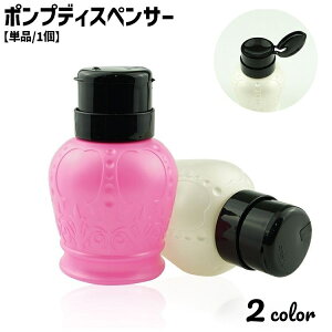 送料無料 ポンプディスペンサー ネイルリムーバー入れ 単品 1個 詰め替え容器 プッシュ式 蓋付き ボトル ポンプ 除光液 消毒液 アセトン 液体 ネイル用品 ネイルケア ネイルオフ クリーナー