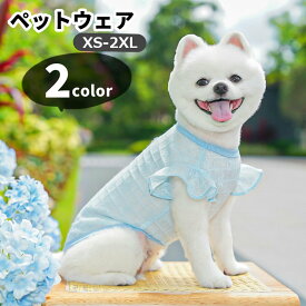 ペットウェア ペット服 ドッグウェア ドッグ服 犬服 ペット用トップス 小型犬 中型犬 イヌ 猫 ネコ 小動物用 ペット用品 ペットグッズ 半袖 フリル袖 プルオーバー シースルー 透け 薄手 シンプル カジュアル ポップ 可愛い かわいい キュート 春 夏 お散歩 お出かけ