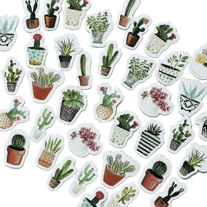 送料無料 ステッカー シール 文具 サボテン 植物 プレゼント ギフトシール オシャレ アルバム 思い出 シンプル かわいい ノート