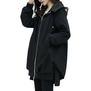 送料無料 ジャンパー フード付き レディース 女性 婦人服 アウター 羽織り 長袖 前開き 大きいサイズ ゆったり ジップアップ ファスナー フード紐 ポケット付き 無地 単色 薄手 裏地なし 袖
