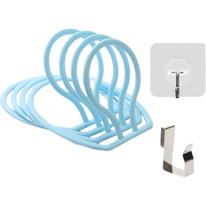 送料無料 帽子ハンガー スカーフハンガー バッグハンガー 小物ハンガー フックタイプ 4連 連結できる サークル 丸型 アクセサリー ベルト ファッション小物 おしゃれ かわいい シンプル か