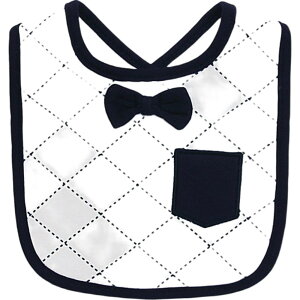 送料無料 スタイ よだれかけ ベビー 赤ちゃん キッズ 男の子 乳児 エプロン 蝶ネクタイ チェック 飾りボタン 後ろボタン リボン ベスト風 重ね着風 サスペンダー柄 汚れ防止 お食事エプロン