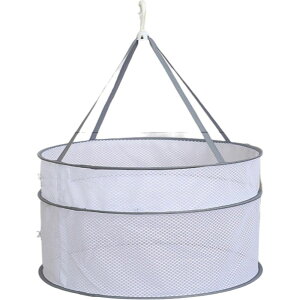 送料無料 平干しネット 物干しネット 平置きネット 2段 折りたたみ 円形 ラウンド型 メッシュ 型崩れ防止 ニット セーター 下着 便利 日用品 ランドリーグッズ 洗濯用品 生活雑貨 シンプル