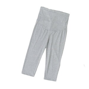 送料無料 マタニティパンツ クロップドパンツ 7分丈 レディース 妊婦 ママ ボトムス アジャスター付き 無地 シンプル 産前 産後 ゆったり 大きいサイズあり ロングパンツ パジャマ 部屋着 ル