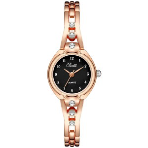 送料無料 腕時計 リストウォッチ レディース 女性 アナログ ゴールドカラー ラウンド メタル ラインストーン キラキラ 華奢 コンパクト 小さめ きれいめ 上品 華やか アラビア数字 秒針 シン