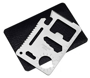 送料無料 マルチツール カード型 多機能 収納ケース付き コンパクト 持ち歩き ドライバー 缶切り ナイフ 栓抜き レンチ のこぎり 便利 工具 DIY サバイバル アウトドア キャンプ 防災グッズ