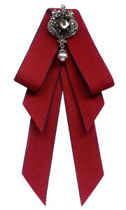 送料無料 リボンタイ ネクタイ ボウタイ リボン レディース 女性 婦人 制服 英国風 蝶ネクタイ ユニフォーム ブローチ 安全ピン ストラップ おしゃれ かわいい コスプレ