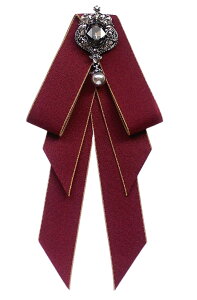 送料無料 リボンタイ ネクタイ ボウタイ リボン レディース 女性 婦人 制服 英国風 蝶ネクタイ ユニフォーム ブローチ 安全ピン ストラップ おしゃれ かわいい コスプレ