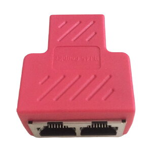 送料無料 LANケーブルコネクタ 延長コネクタ 単品 RJ45 中継 2分岐 二股 プラグ メス パソコン周辺機器 PCケーブル