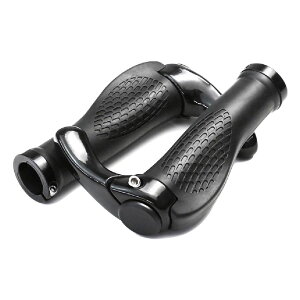 送料無料 ハンドルグリップ マウンテンバイク用 1ペア 自転車用 自転車パーツ ハンドルグローブ 滑り止めゴム 牛角 牛のツノ型 スポーツ アウトドア 無地 シンプル カジュアル