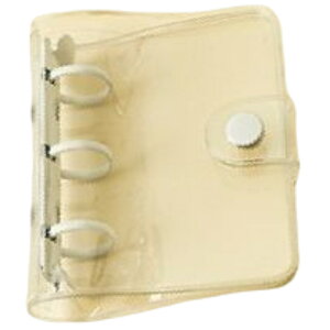 送料無料 システム手帳 ミニバインダー 3穴 ミニサイズ 手帳カバー 手帳ケース クリア 収納袋付き クリア 透明 ボタン カラバリ豊富 かわいい おしゃれ キッズ 女子 女の子 女性 男の子