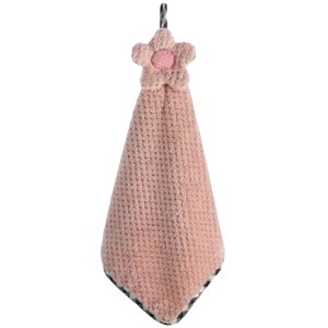 送料無料 ハンドタオル ミニタオル ハンカチ お手拭き マイクロファイバー 花 紐 ループ付き 吊り下げ 吸水 速乾 キッチン 洗顔 可愛い 洗面所 女の子 入園準備 保育園 幼稚園 お手拭きタオ