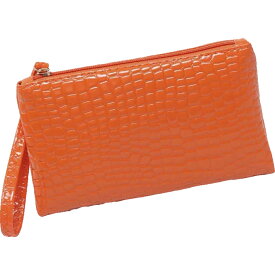 送料無料 ポーチ 鞄 カバン ループ付き ミニ財布 セカンドバッグ スマホ入れ お札入れ 手持ち 小さめ コンパクト ワニ柄 クロコダイル柄 男女兼用 男性 女性 スマホポーチ つや感 光沢感 おしゃれ かっこいい シンプル 上品 きれいめ お出かけ 通勤 ユニセックス レディース