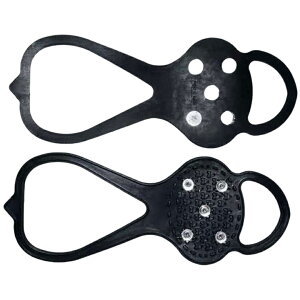 送料無料 アイゼン スノースパイク 2個セット アイスグリップ トレッキング 靴底用 滑り止め 5本爪 軽量 伸縮性 転倒防止 簡単装着 登山 雪道 路面凍結