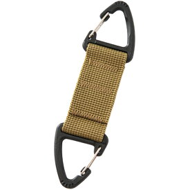 送料無料 カラビナ ダブルヘッド キーホルダー 単品 ナイロン キーパー キャンプ 登山 アウトドア 両端 三角 おしゃれ