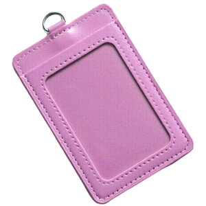 送料無料 パスケース 定期入れ ICカード 社員証 通行証 IDケース カードホルダー ネームタグ タテ型 縦型 Dカン付き カード入れ PU レザー調 シンプル 単色 無地 お洒落 かわいい 通勤 通学 学