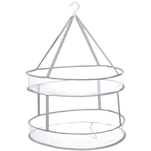 送料無料 平干しネット 物干しネット 2段 折りたたみ 円形 ラウンド型 メッシュ 型崩れ防止 ニット セーター 下着 便利 日用品 平置きネット コンパクト収納 ランドリーグッズ 洗濯用品 生活