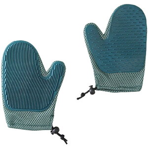 送料無料 ペット用ブラシ グルーミンググローブ ラバーブラシ 両手用 2個セット 手袋型 ペット用品 ケア用品 猫用 犬用 ブラシ付き手袋 ブラッシング お手入れ 抜け毛対策 ペットグッズ ね