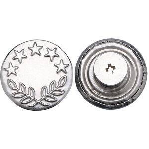 送料無料 ジーンズボタン デニムボタン 3個セット 17mm 金属製 無地 柄入り 手芸 DIY 付け替え 交換 ハンドメイド クラフト バッグ 小物 アクセサリー おしゃれ