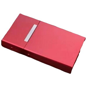 送料無料 シガレットケース スリムタイプ タバコケース 煙草ケース 細いタバコ入れ 20本収納 メタル 金属 無地 スリム シンプル おしゃれ プレゼント