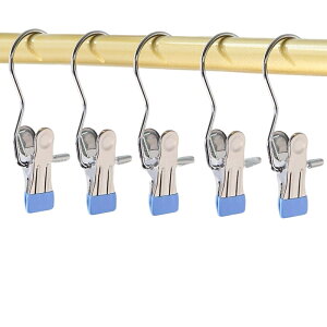 送料無料 洗濯バサミ クリップ 5個セット フック付き ステンレス シンプル 靴下 下着 ショーツ パンツ 衣類 サンダル 干す 室内 カラバリ豊富 洗濯用品 ランドリー用品 黒 グレー ピンク