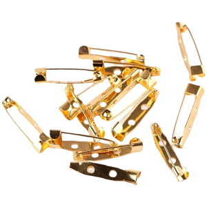 送料無料 ブローチピン 100個セット 20mm コサージュピン ウラピン 裏ピン アクセサリーパーツ クラフト 手芸 金具 留め具 回転式 アンティーク 安全ピン 造花ピン ハンドメイド DIY