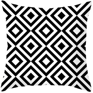 送料無料 クッションカバー 単品 カバーのみ 正方形 四角 45×45cm モノトーン スクエア 幾何学 インテリアファブリック 布カバー 枕カバー シンプル おしゃれ イメチェン 模様替え ファスナー